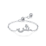 S925 Sterling Silver Niche Style Arabic Letters Pull-out Chain All-match Stackable EX-STOCK Canada 