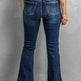 Women's High Waist Ripped Bootcut Jeans – Blue Denim Pants Canada USA