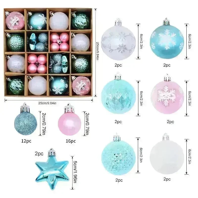 Christmas Decoration 6cm Electroplating Plastic Ball - EX-STOCK CANADA