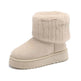 Thick-soled Plush Snow Boots Winter Warm Mid-tube Furry Cotton Shoes For Women Short Boot - EX-STOCK Canada