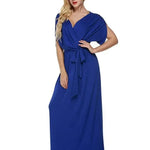 4XL Big Size Dress Elegant Women Long wrap Dresses Summer Dresses - EX-STOCK CANADA