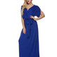 4XL Big Size Dress Elegant Women Long wrap Dresses Summer Dresses - EX-STOCK CANADA