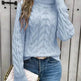 Women's Cable-knit Turtleneck Sweater - EX-STOCK Canada