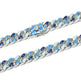 Blue Stitching Hardened Cuban Link Chain Necklace - EX-STOCK CANADA