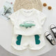 Baby Boy Three-dimensional Printing Fashionable Two piece Short sleeve polo shirt and Short - EX-STOCK Canada