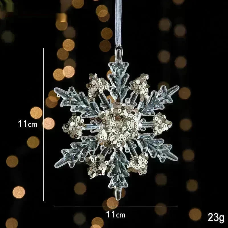 Christmas Decorations Sequins Acrylic Transparent Pendant - EX-STOCK CANADA