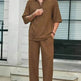 Men's Casual summer 2 piece Pant sets Short sleeved Top and Straight leg pant - EX-STOCK Canada