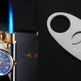 New Lighter With Electric Watch Rocker Arm Automatic Ignition Straight Blue Flame Lighter Creative Real Dial Inflatable Windproof Cigar Lighter Men's Watch Gift - EX-STOCK Canada