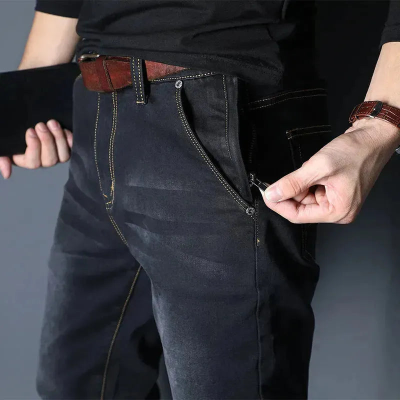 Men's denim jeans straight fitted pants - EX-STOCK CANADA