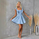 Women's Fashion Casual Denim Mini flared Dress - EX-STOCK Canada