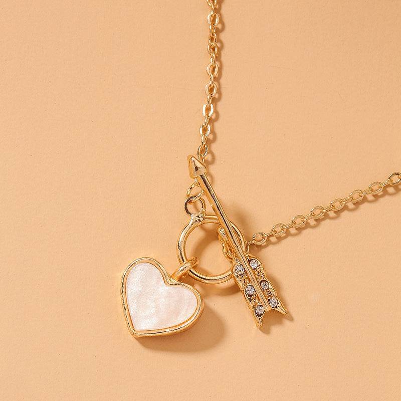 Romantic Heart Necklace Copper Zircon Pendant Necklace for women - EX-STOCK Canada