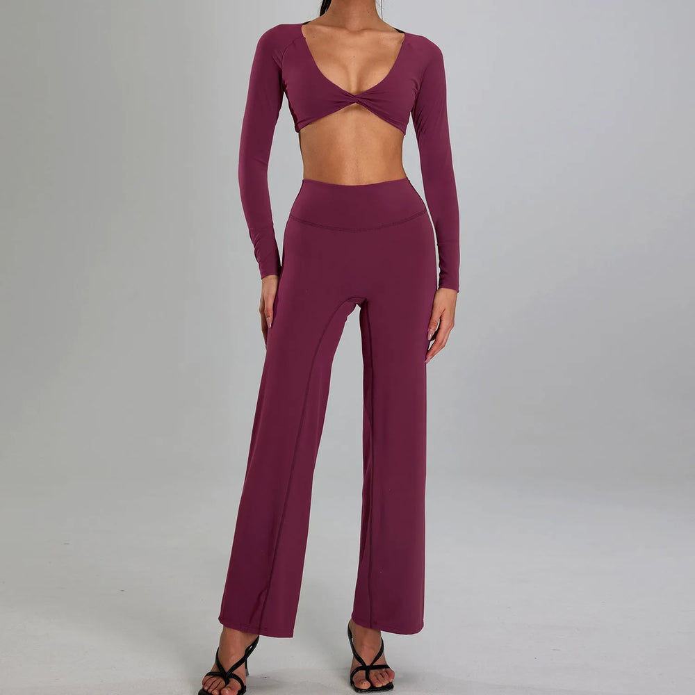 High-intensity Sports Suit Outdoor Running Nude Feel Workout Clothes Slimming High Waist - EX-STOCK CANADA