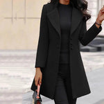 Winter Single-Breasted Slim-Fit Lapel Coat business office work coat for women - EX-STOCK Canada