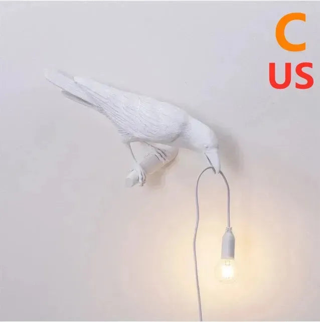 Creative Auspicious Bird Resin Wall Lamp Decoration - EX-STOCK CANADA