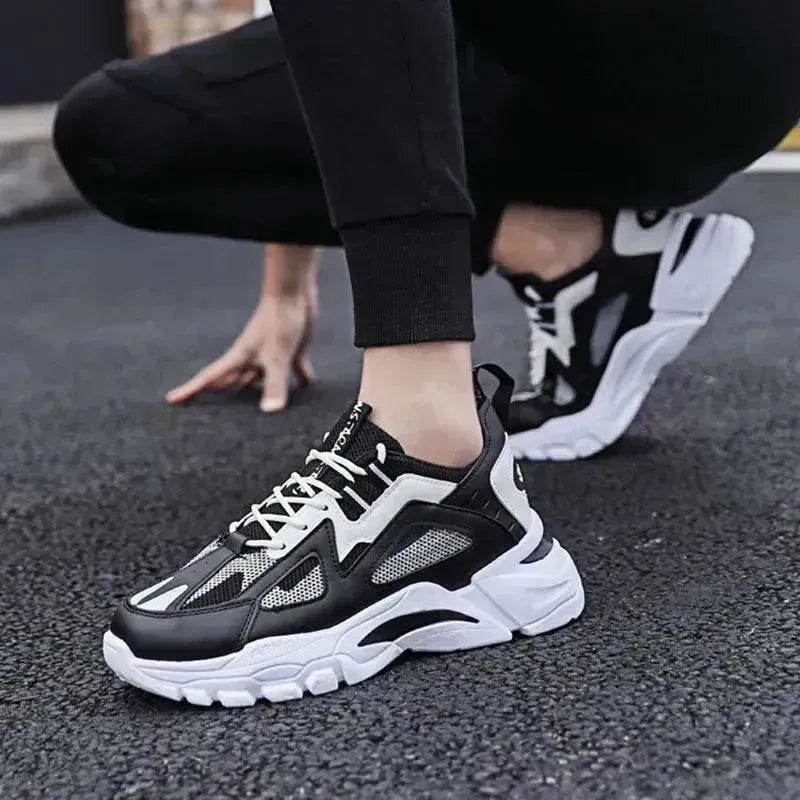 Y2K Fashion Outfit White Sneakers Men Non Slip Walking Running Shoes Sports - EX-STOCK Canada