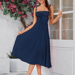 Spring Summer Sleeveless Floral Bohemian Corset flow Slit Midi Dress - EX-STOCK Canada