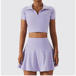 2pcs Tennis Skirt set Sports Skort Workout Exercise Outfit - EX-STOCK CANADA