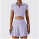2pcs Tennis Skirt set Sports Skort Workout Exercise Outfit - EX-STOCK CANADA