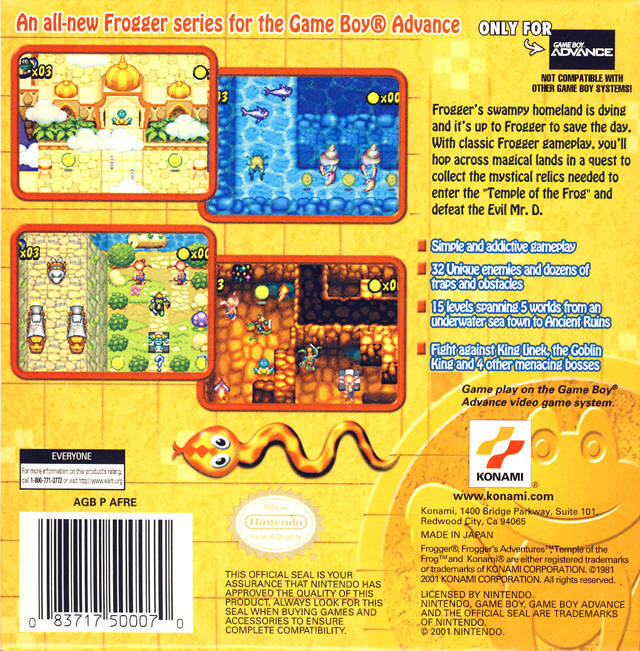 Froggers Adventures: Temple of the Frog 