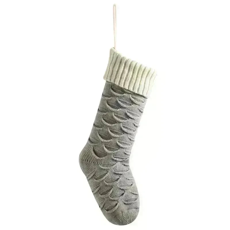 Christmas Gift Bag Decorative Socks Knitted Hanging Decoration - EX-STOCK CANADA
