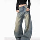 American Retro Washed Distressed Loose Wide-leg Baggy Jeans Pant For Women - EX-STOCK Canada