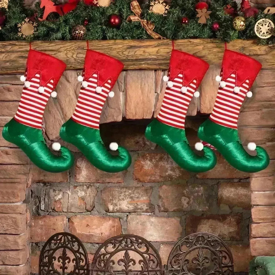 Christmas Decorations Elf Christmas Stockings Gift Bag - EX-STOCK CANADA