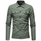 Solid color denim jacket shirt Jeans - EX-STOCK Canada