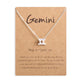 12 Zodiac Sign Necklaces With Gift Card Constellations Pendant Necklace Jewelry - EX-STOCK CANADA