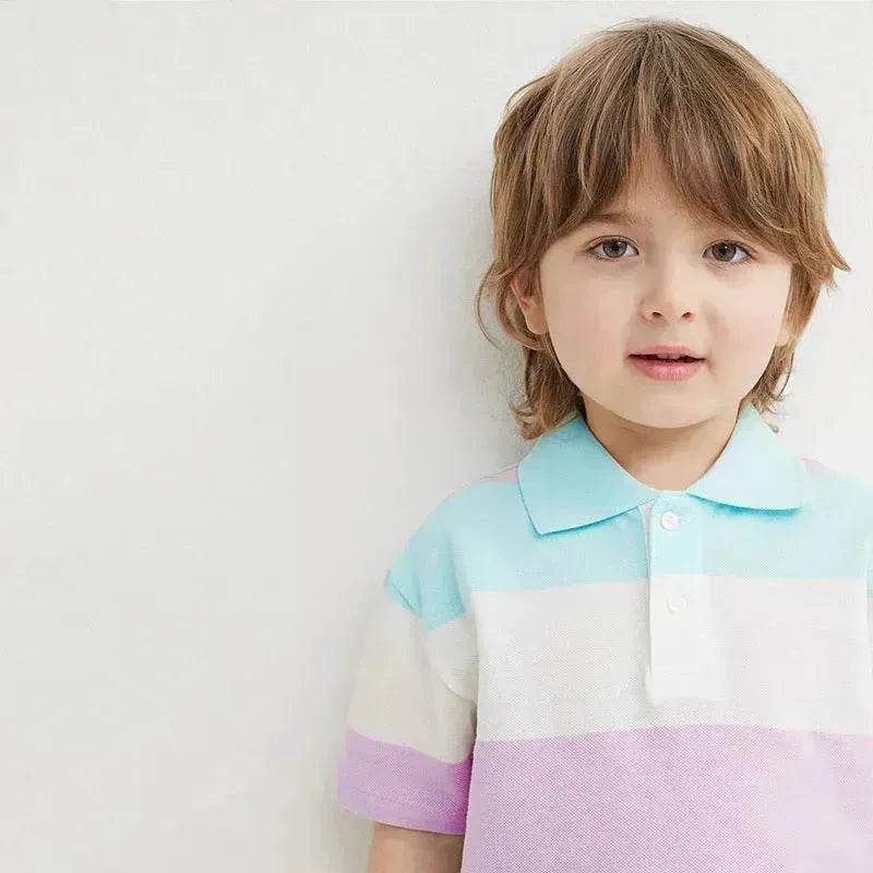 Polo Shirt for boys Short Sleeve Striped cotton shirt for baby boys - EX-STOCK Canada