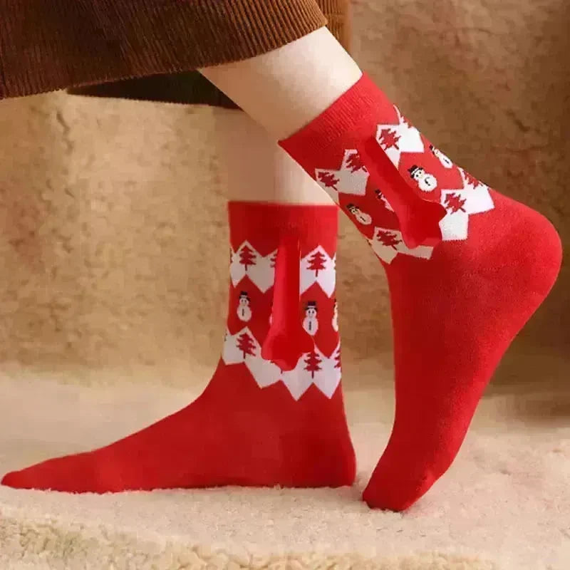 Christmas Stockings Autumn Winter Cotton Magnet Lodestone Hand Tube Socks - EX-STOCK CANADA