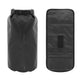 Black dry bag with a front pocket on a white background