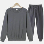 Autumn Winter street fashion Plain Crew neck Sweatsuit for men - EX-STOCK Canada