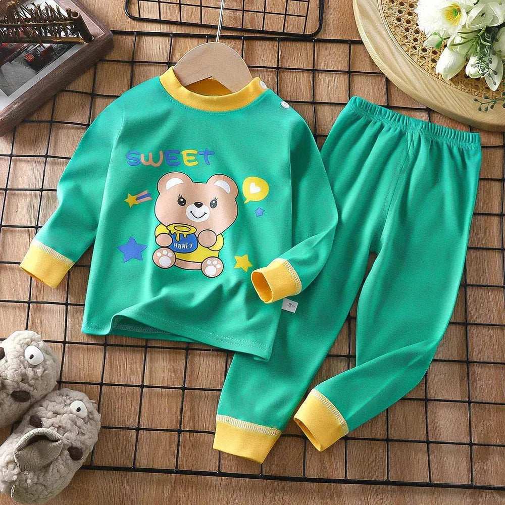 Unisex Children's Two piece Sleepwear Cotton Autumn Clothes Long Johns Pajamas for Kids - EX-STOCK Canada