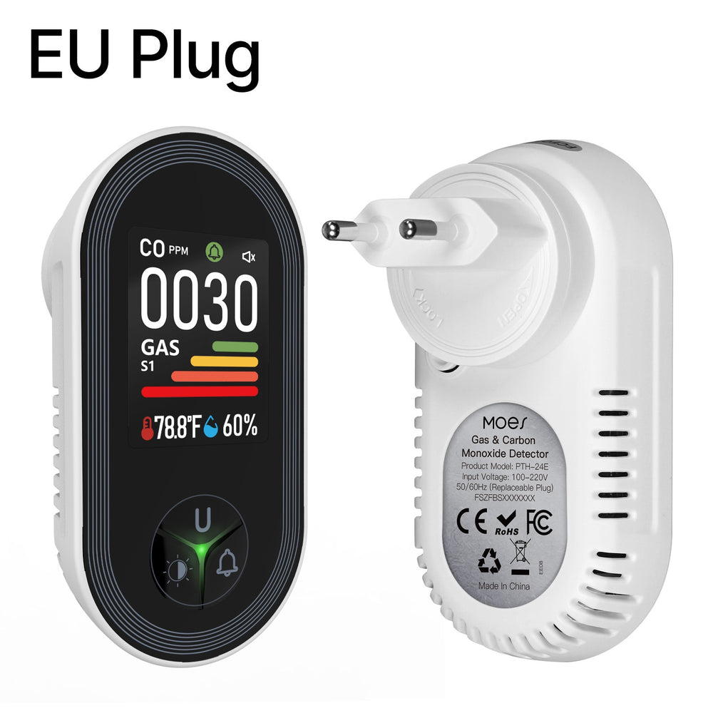 Carbon Monoxide & Air Quality Detector – EU / US / UK Plug