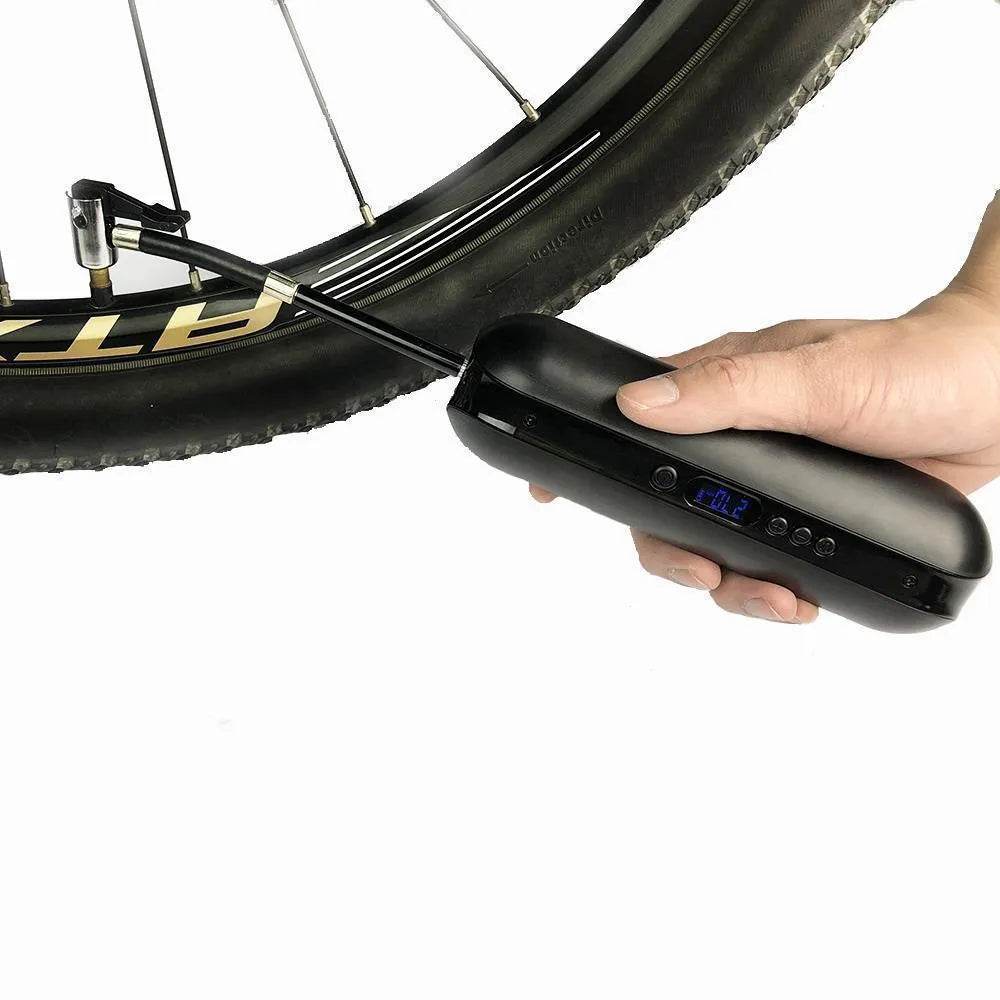 Bike Electric Inflator Bicycle Cycle Air Pressure Rechargeable Cordless Tire Road Bike Car Air Inflator 150PSI - EX-STOCK Canada