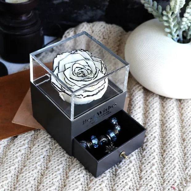 Eternal Flower Rose Jewelry Box for Birthday Presents Valentines Day Wedding Gift Box - EX-STOCK Canada