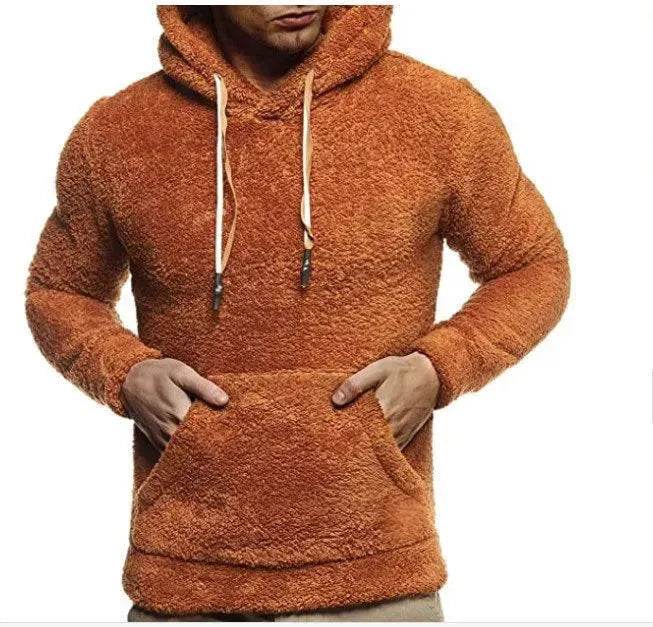 Autumn Winter Drawstring Fleece Hoodie Pullover for men - EX-STOCK Canada