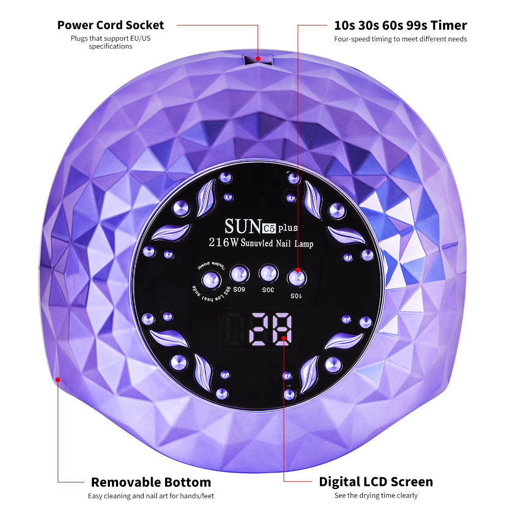 Nail Lamp, Nail Lamp Nail Dryer For All Gel Polish Fast Curing With 4 Timers Removable Base Large Space Automatic Nails Equipment EX-STOCK Canada 