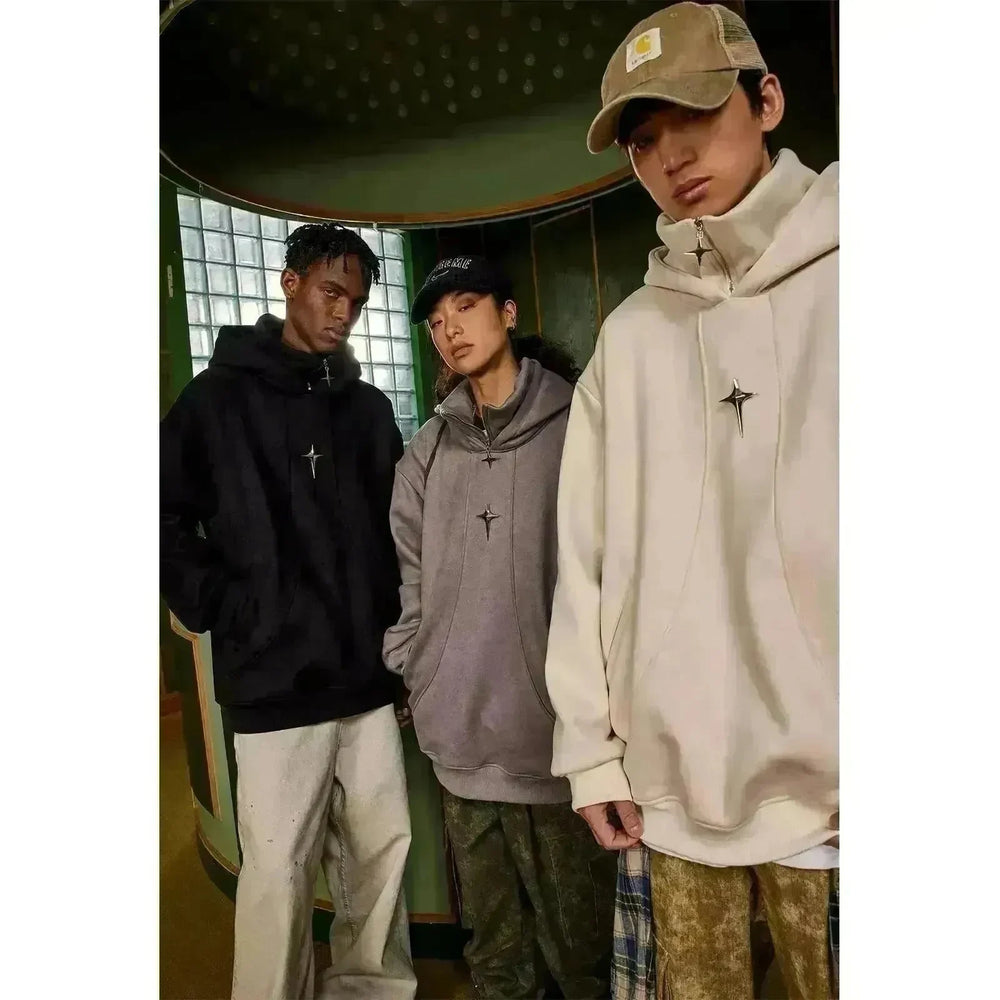 Fashion Turtleneck Street Hip pop Hoodie Sweatshirt Men - EX-STOCK CANADA