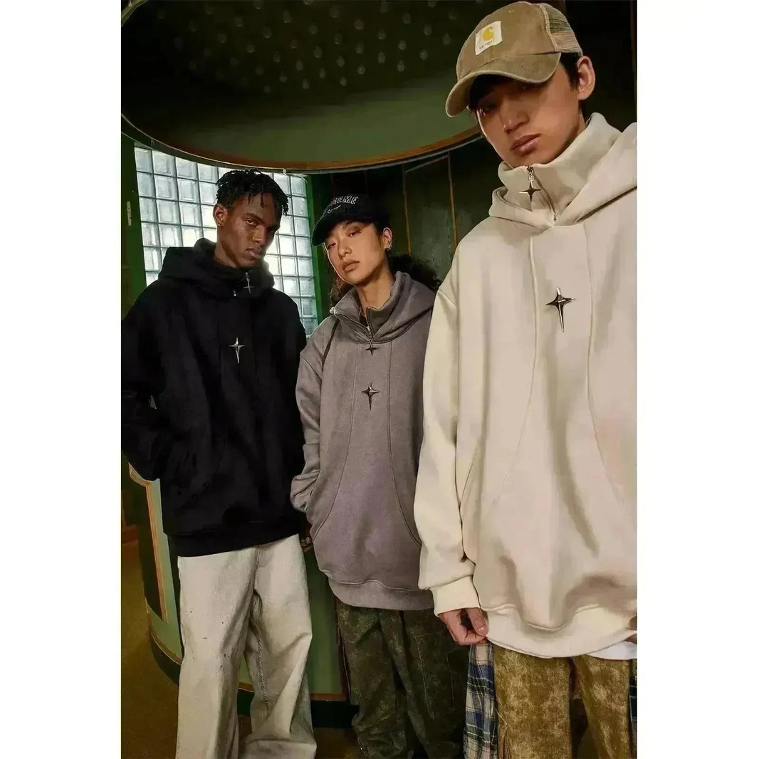 Fashion Turtleneck Street Hip pop Hoodie Sweatshirt Men - EX-STOCK CANADA