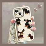 Cream Sausage Dog Phone Case - EX-STOCK CANADA