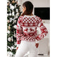 Christmas Elk Long Sleeve Knitted Sweater EX-STOCK Canada 