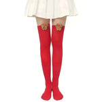Christmas Plush Doll Knee Socks Bow Stockings - EX-STOCK CANADA