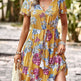 Women Casual floral summer dress Printed V-neck short sleeve Mini Dress - EX-STOCK Canada