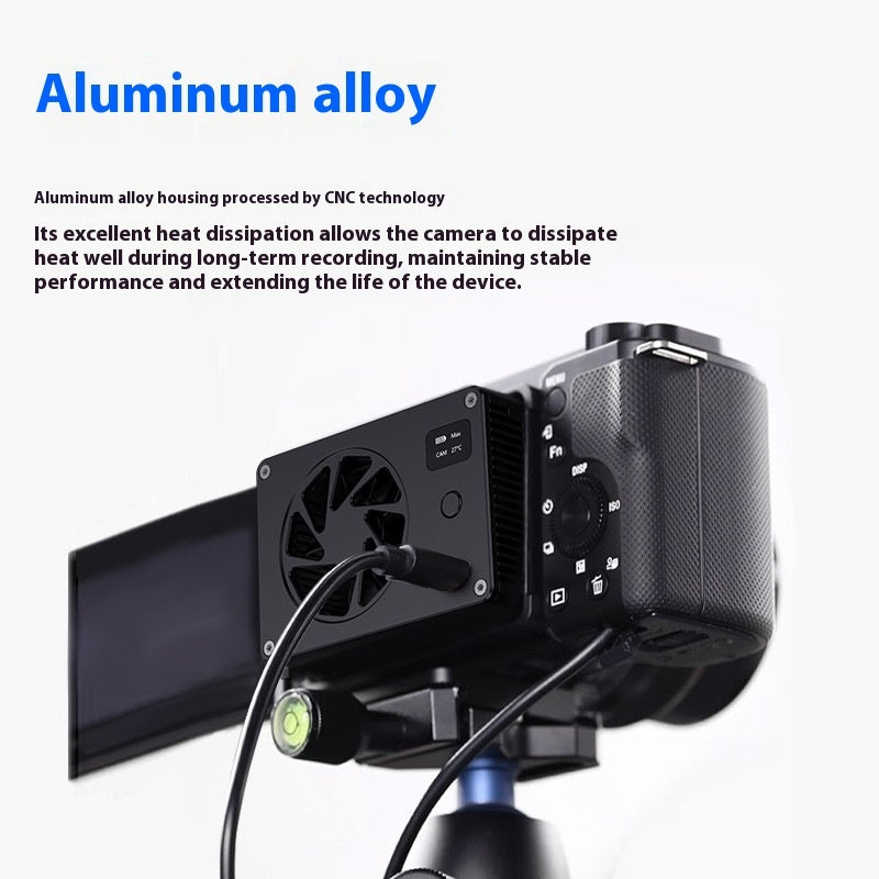 Camera Cooling Fan with LED Display & USB-C, Black 2