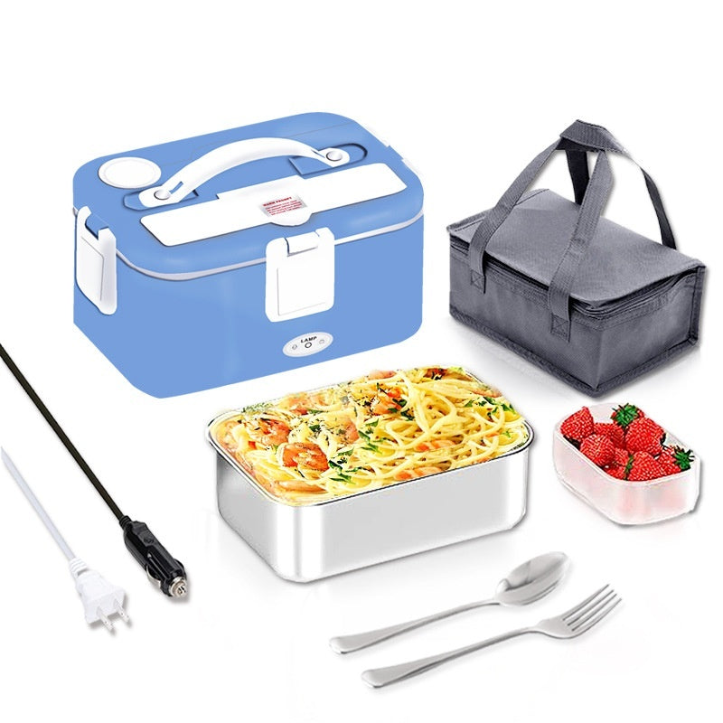 Household Car Portable Electric Heating Lunch Box 304 Stainless Steel 