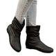 Fashion Round-toed Flat Boots Versatile Simple Slip-on Western Cowboy Boot Casual Short Shoes For Women - EX-STOCK Canada