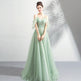 Off-the-shoulder Mint Green Bridal Wedding Dinner Annual Party Dress EX-STOCK Canada 