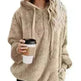 Women's Polerones Fleece Hoodie Pullover fall Winter Zipper Pocket Sweatshirt - EX-STOCK CANADA