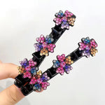 Girls Floral Rhinestone  Bling Hair clip Hair Accessories